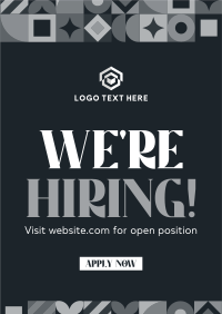 Abstract Pattern We're Hiring Flyer Image Preview