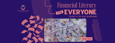 Financial Literacy Podcast Facebook cover Image Preview
