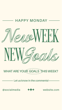 New Goals Monday Facebook Story Preview