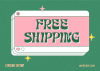 Quirky Shipping Delivery Postcard Design