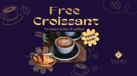 Croissant Coffee Promo Facebook event cover Image Preview