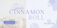 Fluffy Cinnamon Rolls Twitter Post Design