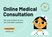 Online Medical Consultation Postcard Image Preview