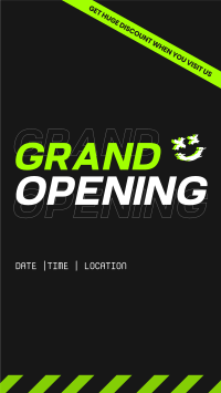 Grand Opening Modern Grunge Facebook Story Design