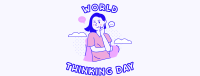 Woman Thinking Day Facebook cover Image Preview