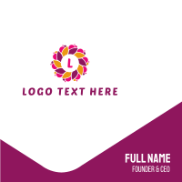 Floral Feminine Lettermark Business Card Design
