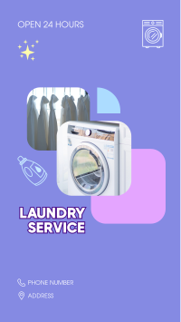 24 Hours Laundry Service Facebook Story Design