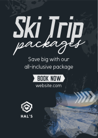 Winter Ski Poster Image Preview