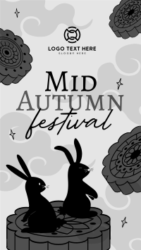 Bunny Mid Autumn Festival Facebook Story Design