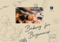 Beginner Baking Class Postcard Image Preview