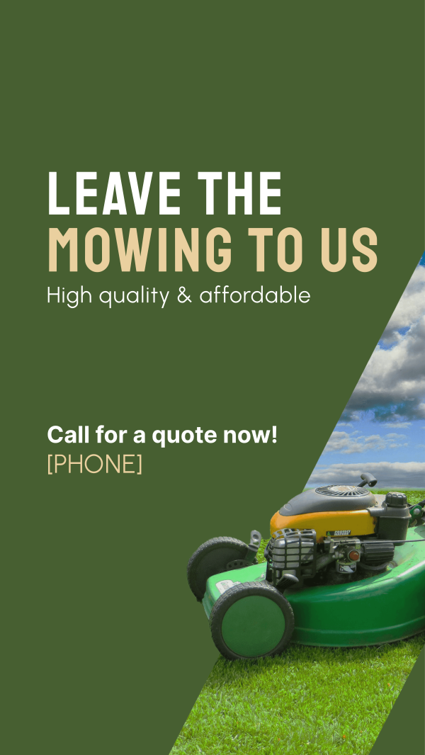 Mowing Service Facebook Story Design Image Preview