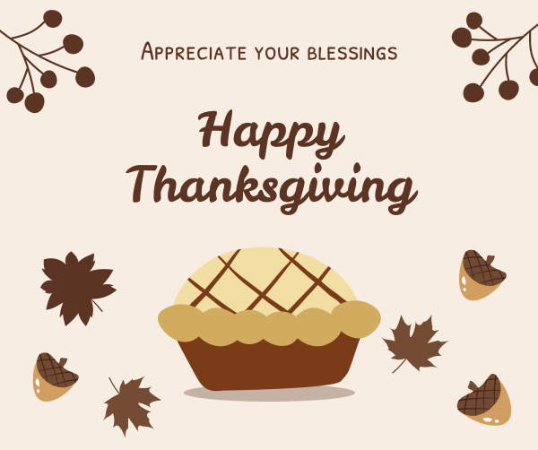Thanksgiving Pie  Facebook Post Design Image Preview
