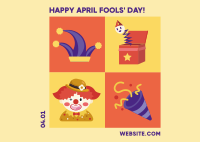 Tiled April Fools Postcard Image Preview