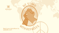World Refugee Hand Lineart Facebook Event Cover Image Preview