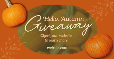 Hello Autumn Giveaway Facebook ad Image Preview