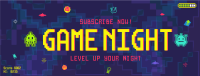 Pixel Gaming Night Facebook Cover Design