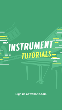 Music Instruments Tutorial Facebook Story Design
