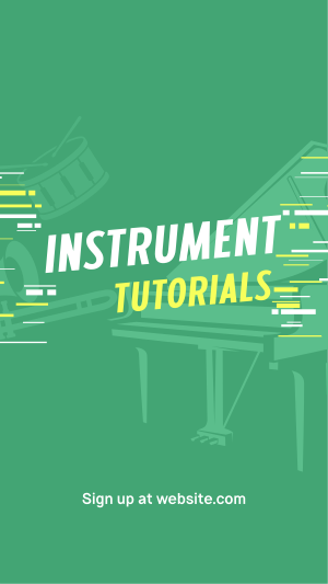 Music Instruments Tutorial Facebook story Image Preview