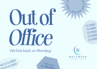 Out of Office Postcard Image Preview