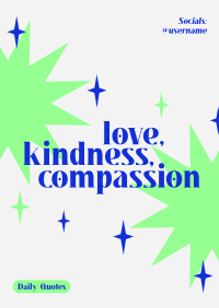 Love Kindness Compassion Poster Design