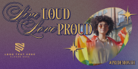 Retro Pride Month Twitter post Image Preview