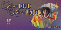 Retro Pride Month Twitter Post Image Preview