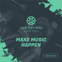Music Studio Mic Instagram Post Design
