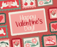 Rustic Retro Valentines Greeting Facebook Post Design