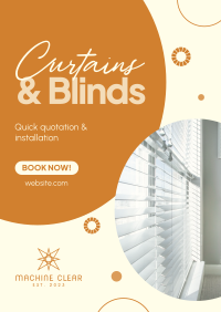 Curtains & Blinds Installation Poster Design