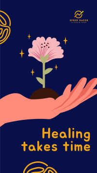 Healing Takes Time Instagram Story Design