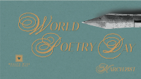 World Poetry Day Pen Facebook Event Cover Image Preview