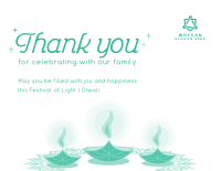 Happy Diwali Thank You Card Design