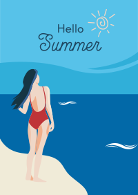 Hello Summer Scenery Flyer Image Preview