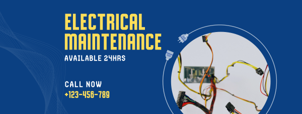 Electrical Maintenance Service Facebook Cover Design Image Preview