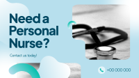 Hiring Personal Nurse Facebook Event Cover Design