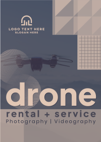 Geometric Drone Photography Poster Design