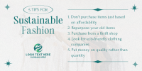 Stylish Chic Sustainable Fashion Tips Twitter post Image Preview