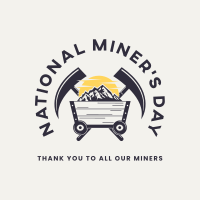 Miners Day Celebration Instagram Post Design