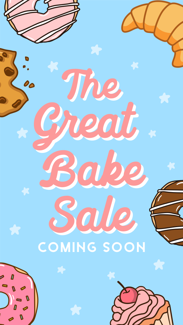 Great Bake Sale Facebook Story Design Image Preview