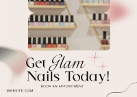 Salon Glam Nails Postcard Image Preview