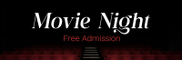 Movie Night Cinema Twitter Header Design