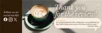 Minimalist Coffee Shop Review Twitter Header Image Preview