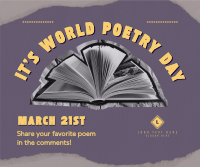 Poetry Day Book Facebook Post Design