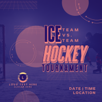 Sporty Ice Hockey Tournament Linkedin Post Design