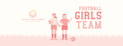Girls Team Football Facebook cover Image Preview