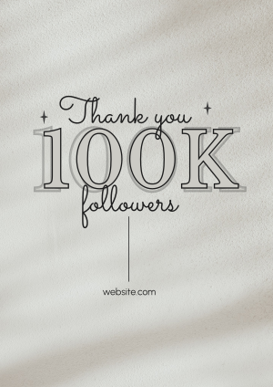 Minimal 100k Followers Flyer Image Preview