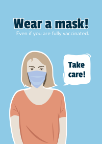 Face Mask Reminder Poster Design