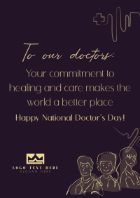 Medical Doctors Lineart Poster Design