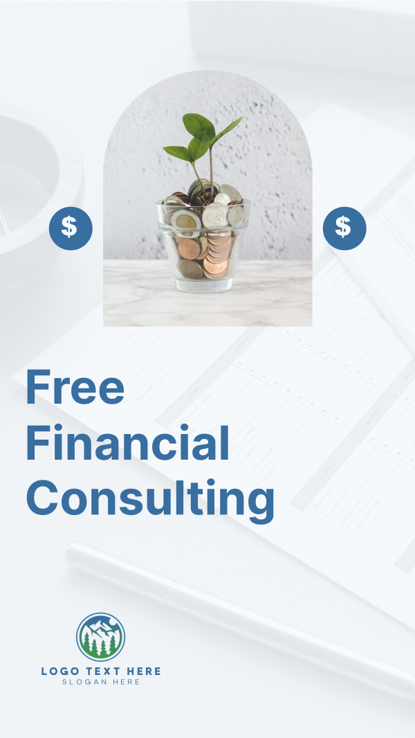 Financial Consulting Facebook Story Design Image Preview
