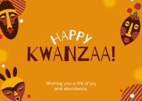 Kwanzaa Mask Postcard Image Preview